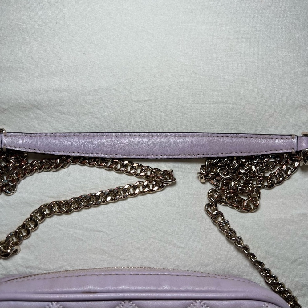 Kate Spade Carey Mini Quilted Crossbody Purse Chain Strap - Lilac / Light Purple - Picture 6 of 16